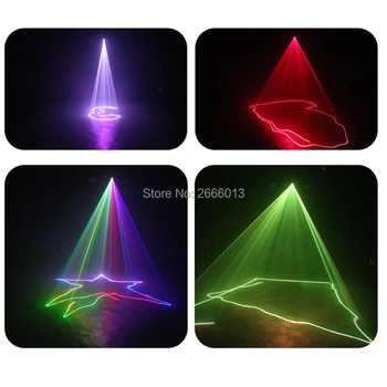 RGB Fuld Farve Laser Beam-Line Scanner, Projektor DMX512 Fase Belysning Effekt Dans Xmas Party Light, Light-emitting diode laser