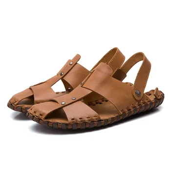 Romanas sandalet sandels sko flip sandel herre herre stor zandalias cuir sandalia der verano størrelse romerske sandale afslappet beach fashion