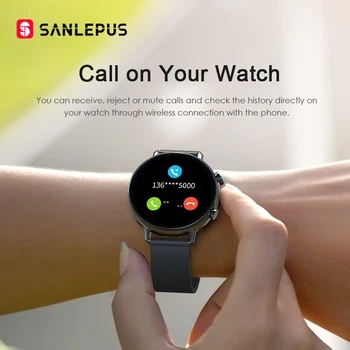 SANLEPUS EKG-PPG Smart Ur Med Skive Opkald 2021 Mænd Kvinder Smartwatch blodtryksapparat Til Android Samsung iPhone