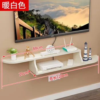 Set-top-boks væg rack-hylde gratis stansning stue partition router TV-kabinet soveværelse hylder til væg