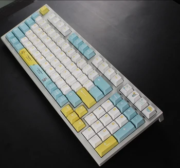 Shoko citron Mekanisk tastatur 108-tasten caps Cherry Profil Dye Sublimation PBT-Materialer, slid-resistente，ord ikke falder ud
