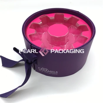 Specialdesignede 2-lags Cylinder Kasse med PVE Skær Chokolade Kreative Emballage