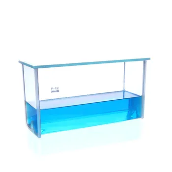 TLC Udvikle Tank - Vandret Dobbelt Glas Tank Laboratorium Dobbelt Tank Opløsningsmiddel Glas Farvning Afdeling Dimension(L*H) 200*100mm