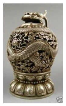 Udsøgte Kinesiske tibet silver dragon røgelse brænder Gratis fragt A49