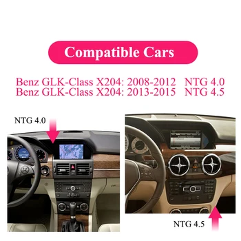 UJQW Android Bil Radio Bluetooth-Touch-Skærm 2 Din Til Mercedes Benz GLK-Klasse X204 2008-GPS-Navigation, Bluetooth Carplay
