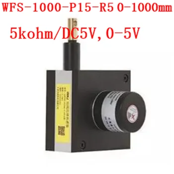 Wire-trækker forskydning sensor All-metal høj præcision position måling 1-meter rækkevidde WFS-0-1000mm 5kohm dc 5 v, 0-5V