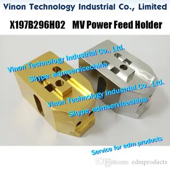 X197B296H02 edm Power Feed Holder Messing 22.5x25x45mm for Mitsubishi DWC-MV1200S,MV2400S maskine X197-B296-H02, 266990 Power feed