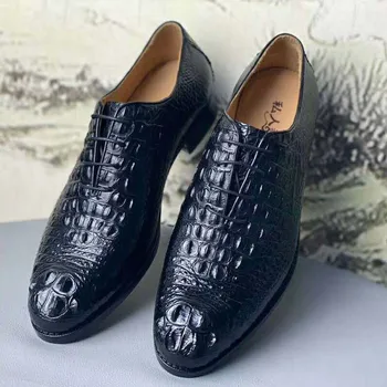 Xinepiju nye ankomst mænd sko mænd formelle sko krokodille sko thai krokodille læder mænd læder sko brudgom wedding sko