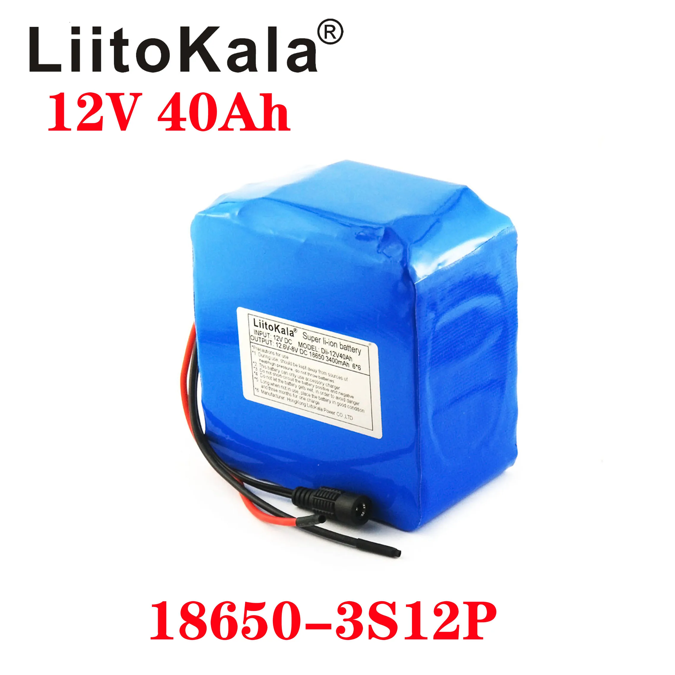 support Udfordring Betydning LiitoKala 12V 40Ah 3S12P 11.1 V 12,6 V Lithium Batteri Pack til Inverter  Xenon-Lampe Sol Gade Lys Sightseeing Bil Osv. - Salg ~ Kinagrillvejle.dk