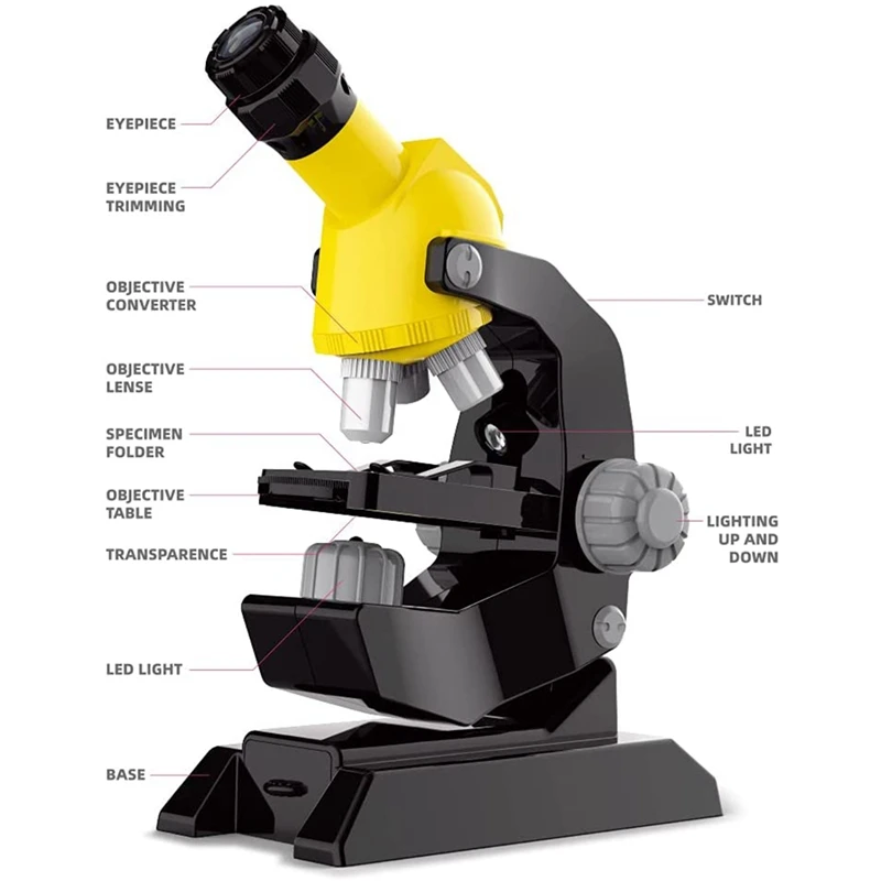 Mikroskop For Forstørrelse Nybegynder Mikroskop Science Kit - Op Til 8 År Gamle Børn-Studerende - Måling og analyse instrumenter ~ Kinagrillvejle.dk