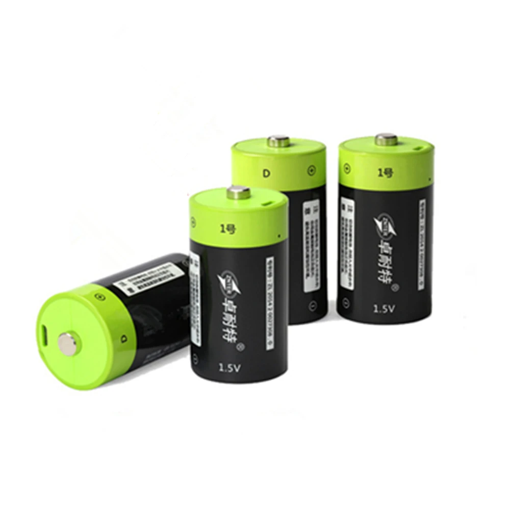 4stk/masse ZNTER 1,5 V 6000mWh Batteri-Micro-USB-Genopladelige Batterier D LR20 Batteri Til Drone Tilbehør - Batterier ~
