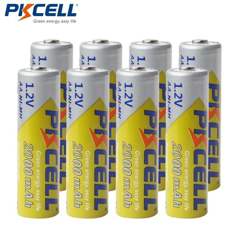 PKCELL 2A 2000mAh 1,2 V AA Genopladelige Batteri Batería Baterias AA NIMH-batterier til lommelygten - Batterier ~ Kinagrillvejle.dk